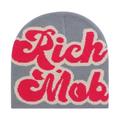 Jacquard Letter Cuffless Beanie Hats CSB01 (3) Jacquard Letter Cuffless Beanie Hats CSB01 (3)