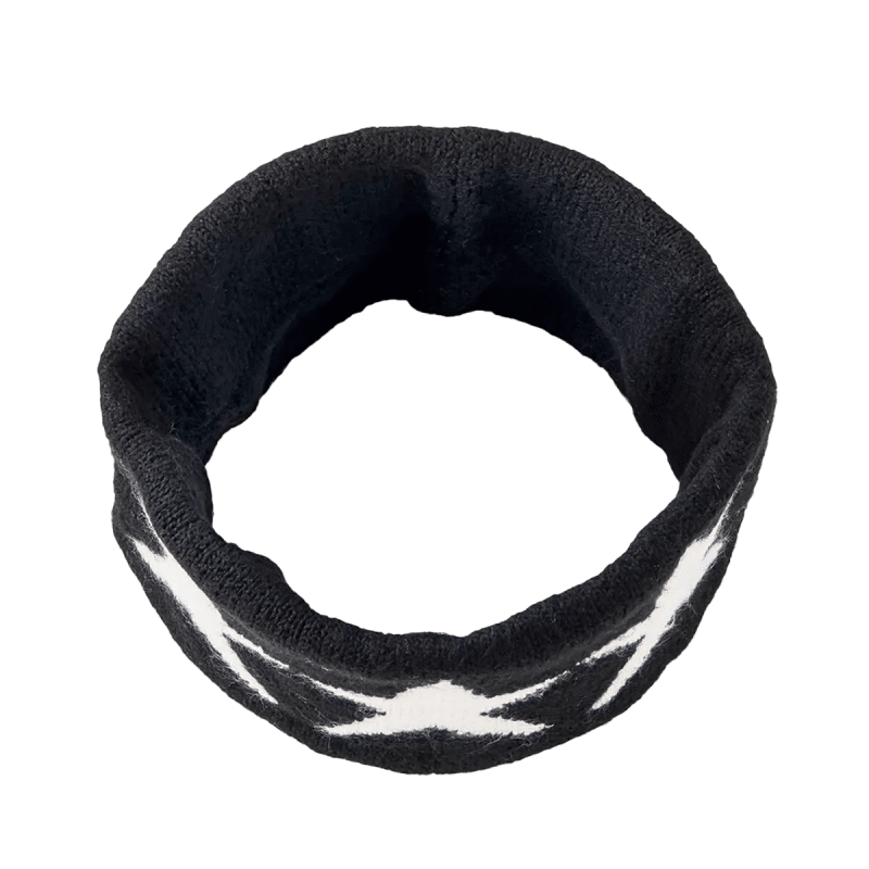 Fascia per capelli con stelle in maglia jacquard WAH01 (1)