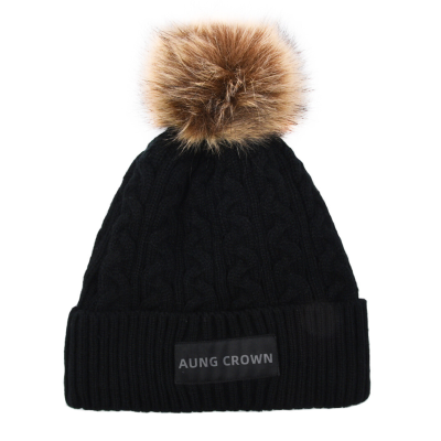 Custom Woven Patch Pompom Beanie PB-F0003 (1) Custom Woven Patch Pompom Beanie PB-F0003 (1)