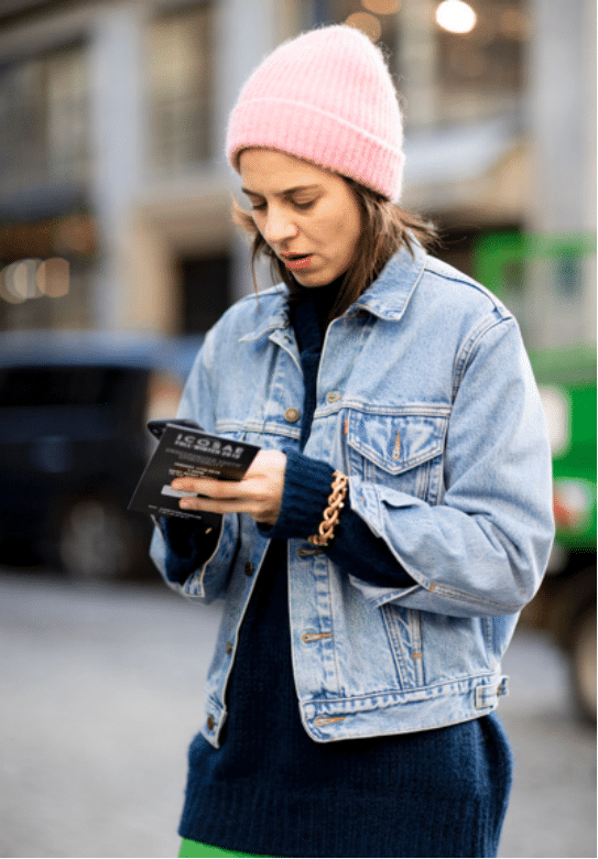 Fine knitting beanie