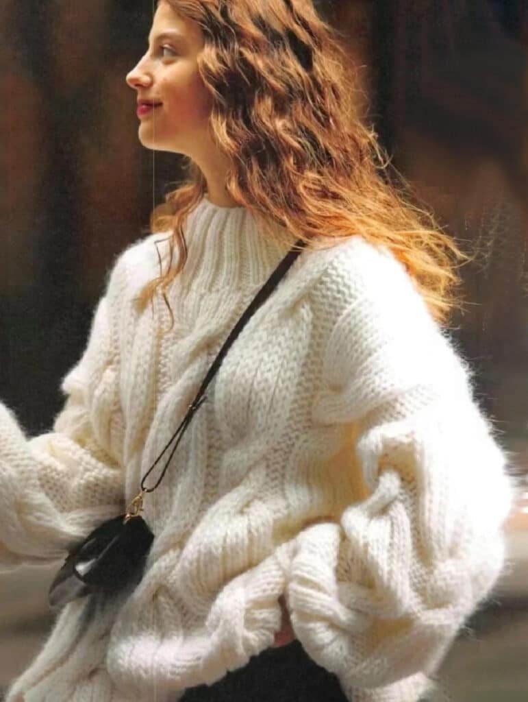 Milky white sweater