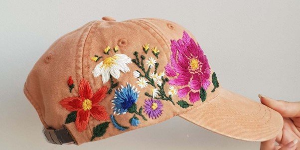 Fully embroidered baseball caps