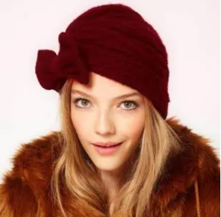 Knot-front beanies