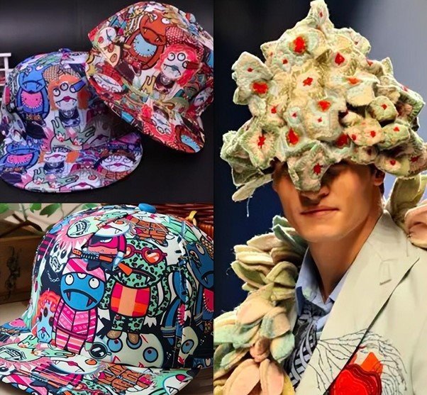 cappelli ingenui o cappelli con motivi cartoon