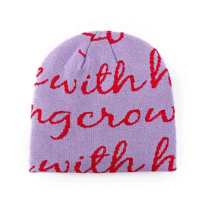 Color Contrast Jacquard Cuffless Beanies SFA-220923-10 (5) Color Contrast Jacquard Cuffless Beanies SFA-220923-10 (5)