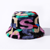 Cappelli a secchiello in pelliccia sintetica jacquard colorata Wwbh2410-03 (5)