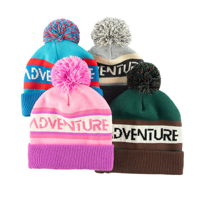 Custom Multicaolor Jacquard Pompom Beanies BP-231017-1 (2) Custom Multicolor Jacquard Pompom Beanies BP-231017-1