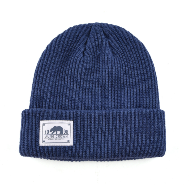Custom Woven Label Plain Cuffed Beanies 20201012-2Ckim (1)