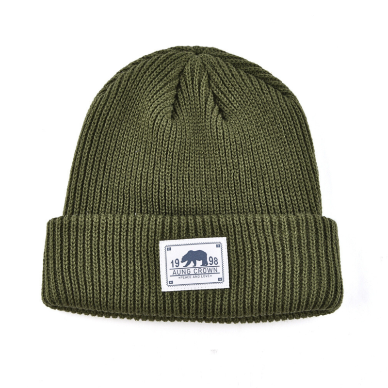 Custom Woven Label Plain Cuffed Beanies 20201012-2Ckim (3)