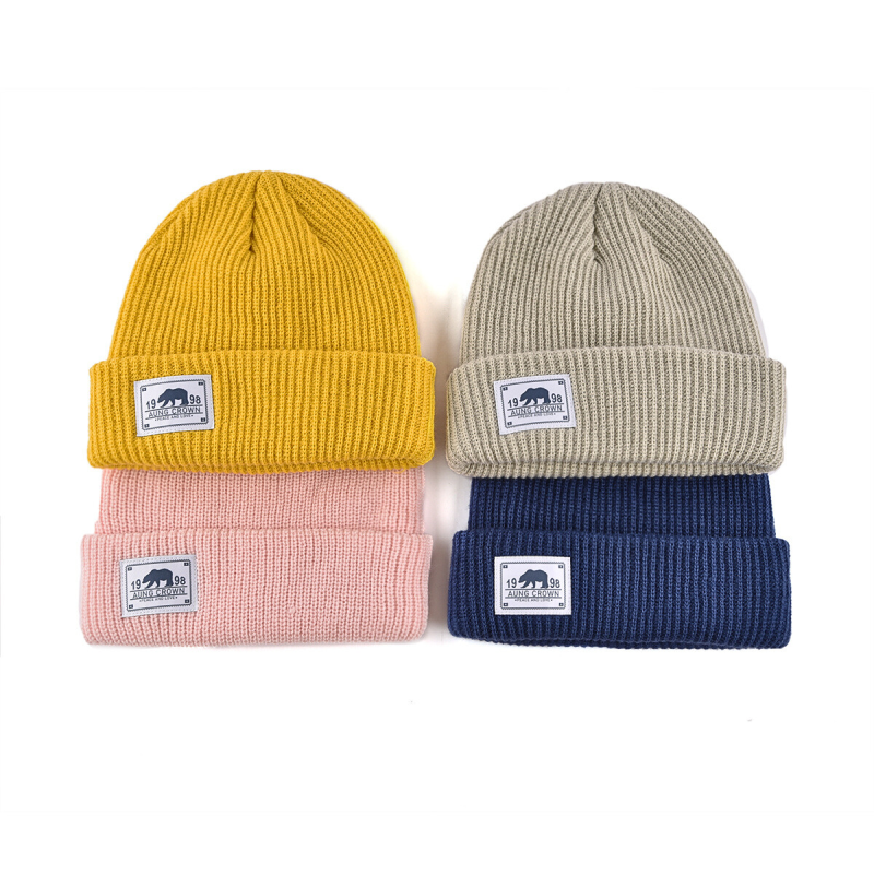 Custom Woven Label Plain Cuffed Beanies 20201012-2Ckim (4)