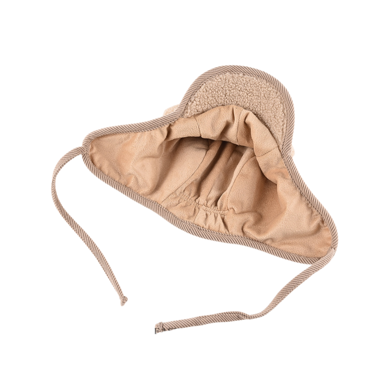 Cappelli invernali personalizzati con paraorecchie in peluche liscio - kaki We2410-9 (1)