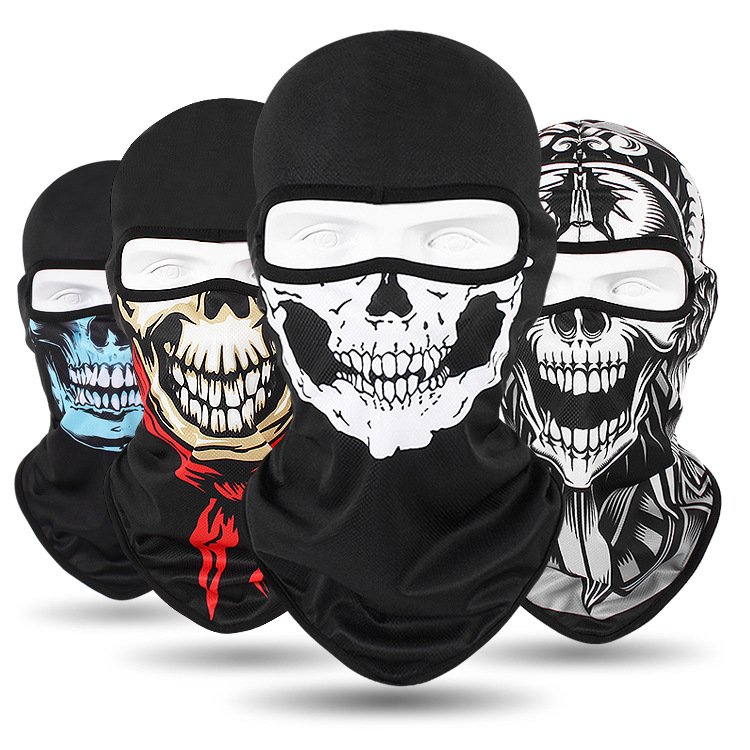 Outdoor-Sport-Polyester-Sublimations-CS-Vollgesichtsmaske mit Kapuze