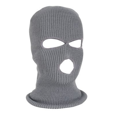ski Designer Acrylic Pure Color 3 Hole Ski Mask Winter Hat