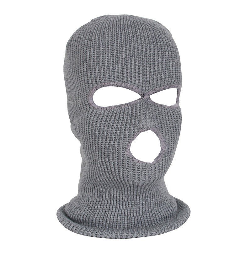 Cappello invernale con maschera da sci a 3 fori in acrilico colorato puro di design