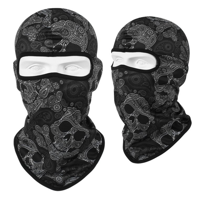 Outdoor-Sport-Polyester-Sublimations-CS-Vollgesichtsmaske mit Kapuze