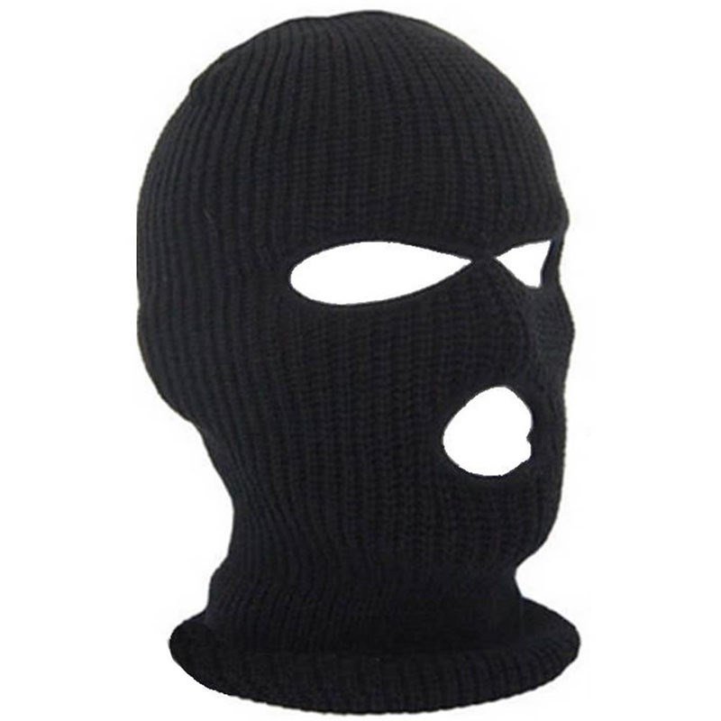 Cappello invernale con maschera da sci a 3 fori in acrilico colorato puro di design