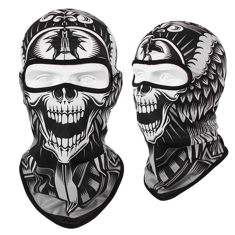 Outdoor-Sport-Polyester-Sublimations-CS-Vollgesichtsmaske mit Kapuze