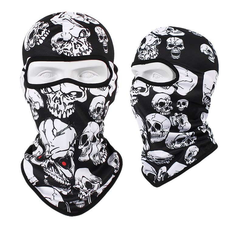 Outdoor-Sport-Polyester-Sublimations-CS-Vollgesichtsmaske mit Kapuze