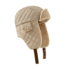 Cappelli da cacciatore beige semplici con paraorecchie e fibbia Wt2410-5