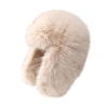 Cappelli da cacciatore con paraorecchie in pelliccia sintetica beige invernale Wt2410-3