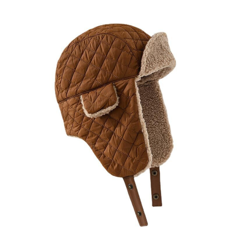 Cappelli da cacciatore con paraorecchie e fibbia, color caramello, modello Wt2410-5