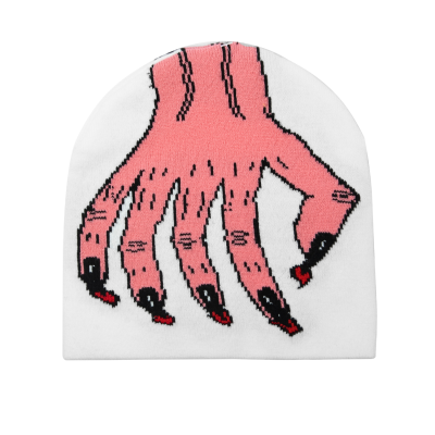 Jacquard Knit Nail Art Cuffless Beanie BS-231017-2
