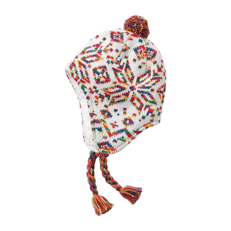 Cappelli invernali con paraorecchie e pompon in jacquard per bambini Wk2410-012 (2)
