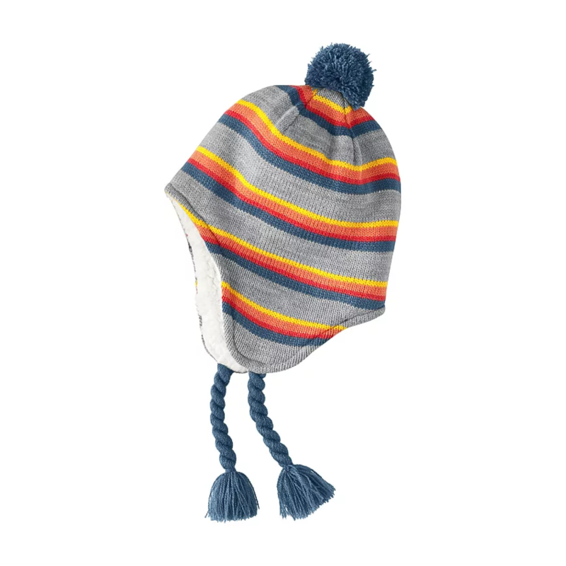 Cappelli invernali con paraorecchie e pompon in jacquard per bambini Wk2410-012 (4)