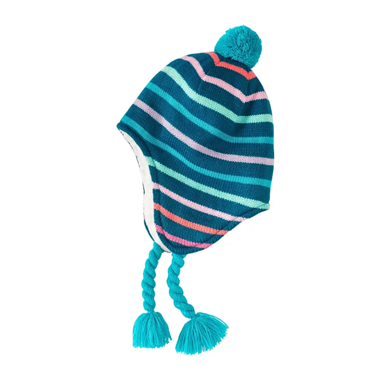 Cappelli invernali con paraorecchie e pompon in jacquard per bambini Wk2410-012 (7)