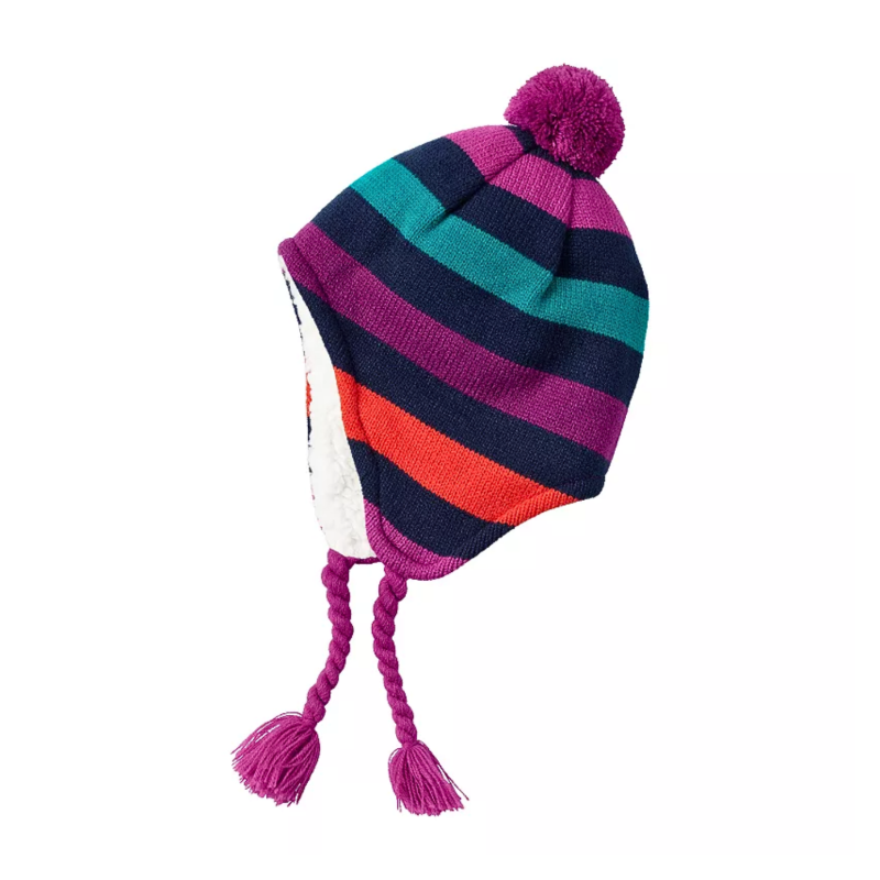 Cappelli invernali con paraorecchie e pompon in jacquard per bambini Wk2410-012 (9)