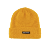 Berretti con risvolto in maglia a nido d'ape gialla con etichetta tessuta KN2103121