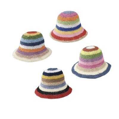 bucket Fashion Outdoor Woven Summer Bucket Hat for Women