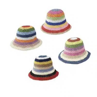 bucket Fashion Outdoor Woven Summer Bucket Hat for Women