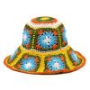 вязаная шляпа-козырек