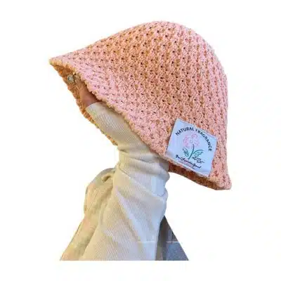 bucket1 Women's New Designer Custom logo Knitted Bucket Hat With Woven Label for Summer
