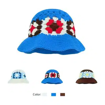bucket5 Custom Colorful New Fashion Summer Knitted Fisherman Hat