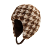 Cappelli invernali reversibili marroni con paraorecchie e motivo pied-de-poule Wbeh2410-01, immagine principale