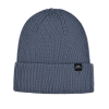 Bonnet à revers bleu foncé 100% rPET avec étiquette unie PB-FB0031