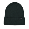 Bonnet à revers vert foncé 100% rPET avec étiquette unie PB-FB0031