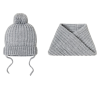 Gray Kids Winter 2PCS PompoGray Kids Winter 2PCS Cappello con pompon + sciarpa Wk2410-014, combo Cappello + sciarpa Wk2410-014, combo