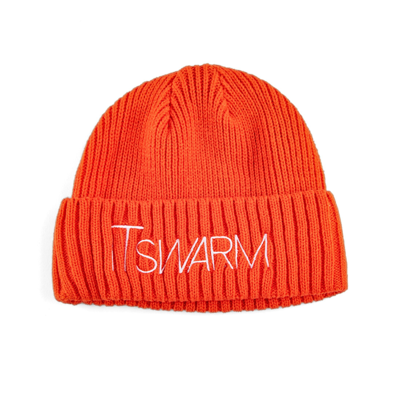 Orange Custom Embroidered Cuffed Beanies SFG-210318-5