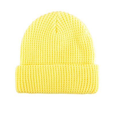 Yellow 100% rPET Eco Waffle Cuffed Beanies SFA-230829-02 Yellow 100% rPET Eco Waffle Cuffed Beanies SFA-230829-02