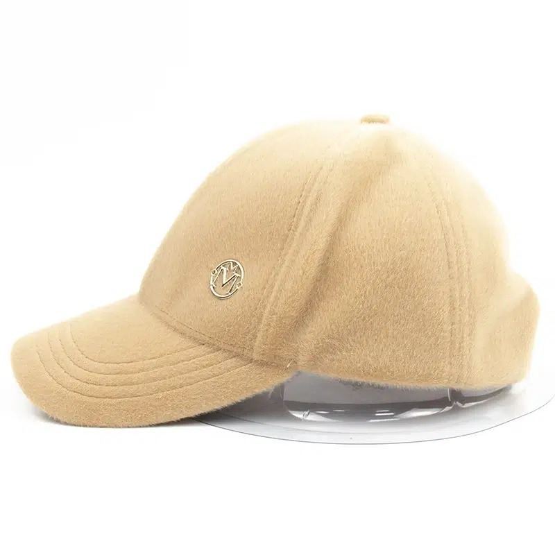 Cappellino da baseball invernale in cotone felpato a 6 pannelli, tinta unita, personalizzabile