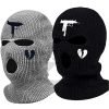 3 Hole Face Cover Polyester Windproof Motorcycle Riding Ski Mask