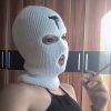 Beliebte bunte gestrickte Acryl-Gesichtsmaske im Used-Look