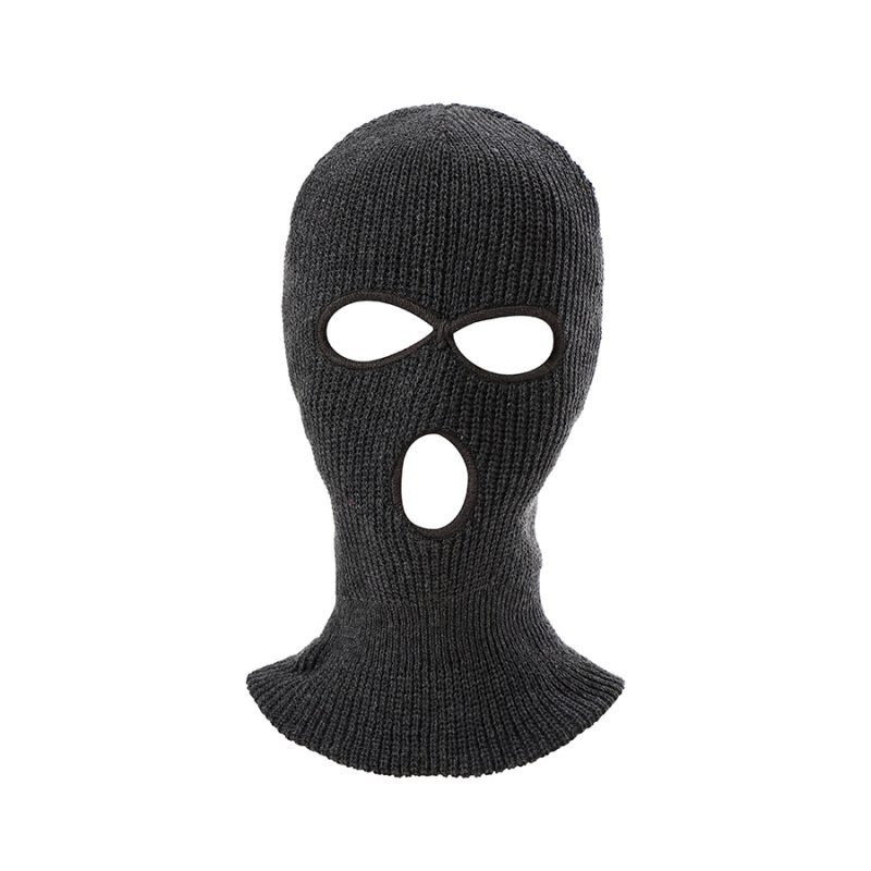 maschera5 Maschera da sci in maglia acrilica con logo personalizzato e ricamo a 3 fori