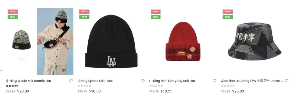 11. Bonnets d'hiver Li-Ning