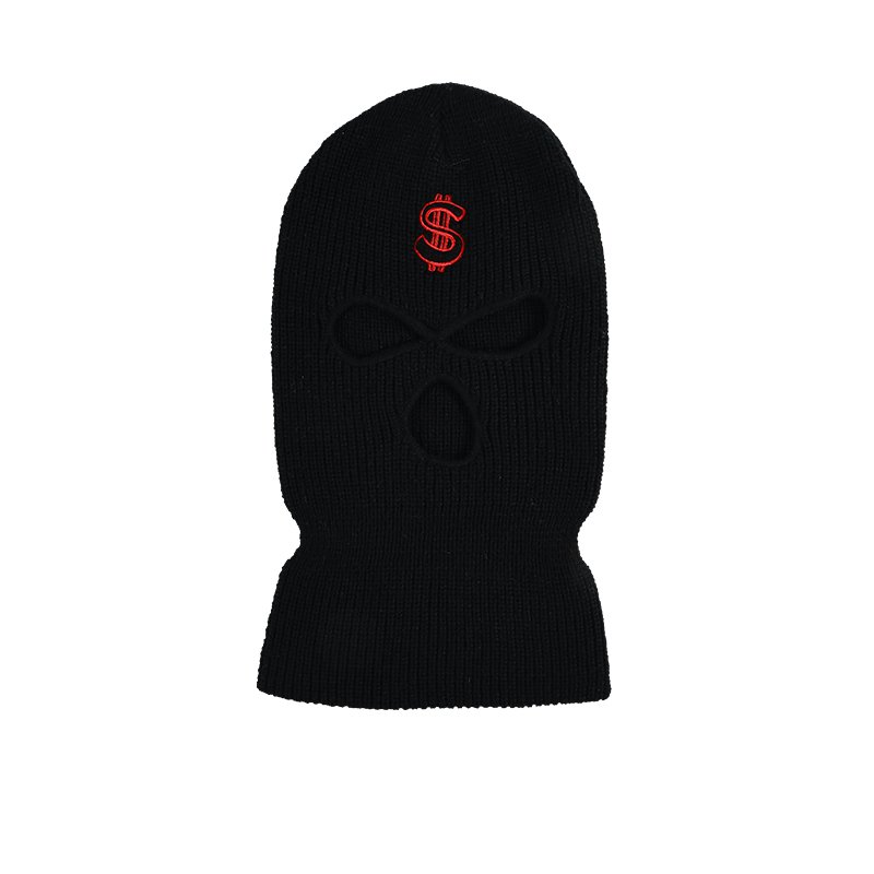 Custom Windproof 3 Hole Breathable Embroidery Knitted Ski Mask