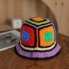 bucket hat5 Custom Acrylic Multi-Color Knit Summer Crochet Bucket Hat