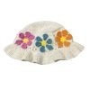 bucket1 Custom Acrylic 3D Embroidery Casual Knit Bucket Hat for Women